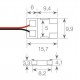 Conector M2 doble empalme rápido con Cable tira Led 8mm (COB) Monocolor